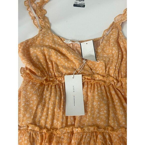LUSH Ruffle Tiered Tank Top In Mango/ Yellow/ White - Picture 10 of 12